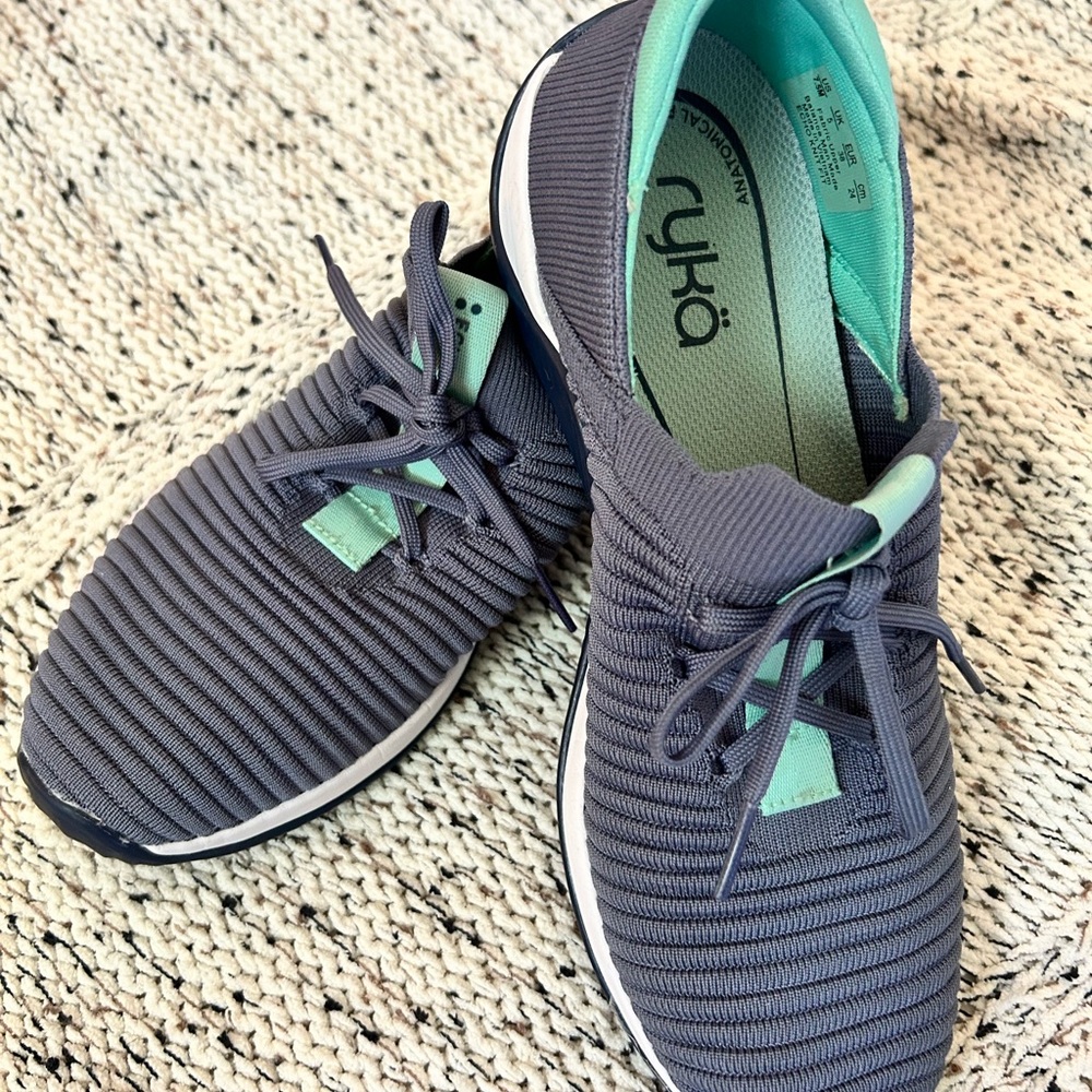 Ryka Gray and Mint Sneakers